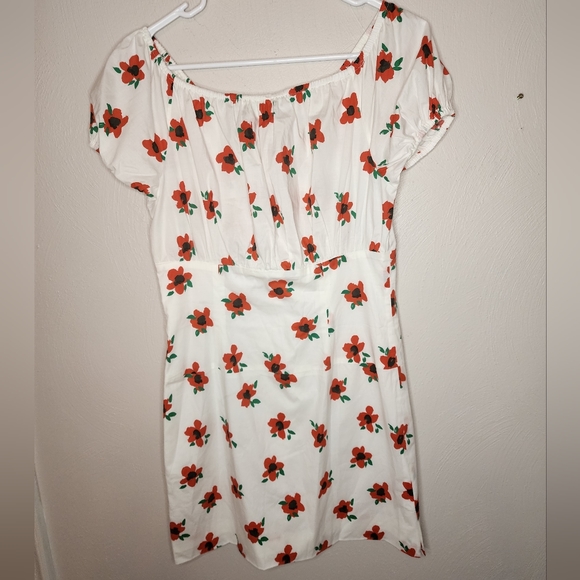 NWT CAROLINE CONSTAS Calla Off Shoulder Floral Mini Dress - Picture 8 of 8